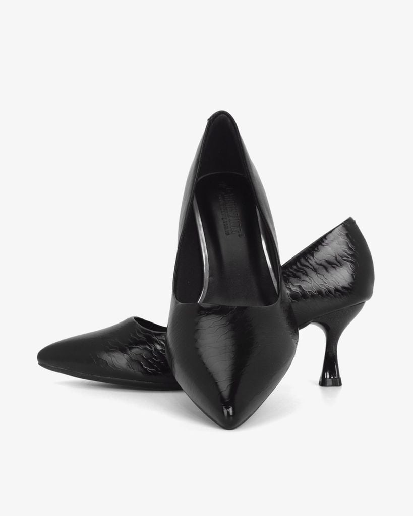 Giày Cao Gót Hạnh Dung Vân Lụa Mũi Nhọn HD0667BA