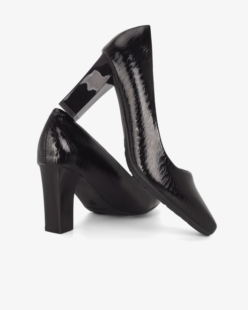 Giày Cao Gót Hạnh Dung Vân Lụa Mũi Vuông HD0668BA