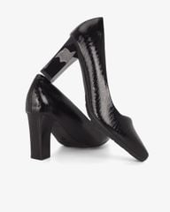 Giày Cao Gót Hạnh Dung Vân Lụa Mũi Vuông HD0668BA