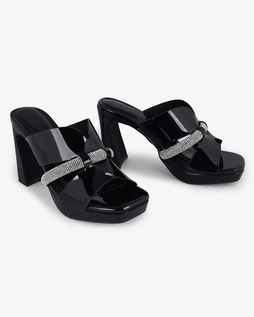 Dép Cao Gót Hạnh Dung Gót Trụ Bản Phối HD0903AS