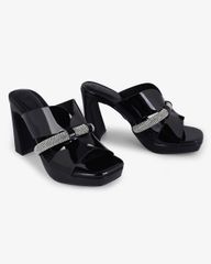 Dép Cao Gót Hạnh Dung Gót Trụ Bản Phối HD0903AS