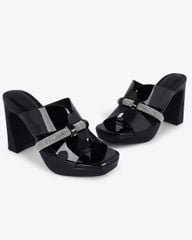 Dép Cao Gót Hạnh Dung Gót Trụ Bản Phối HD0903AS