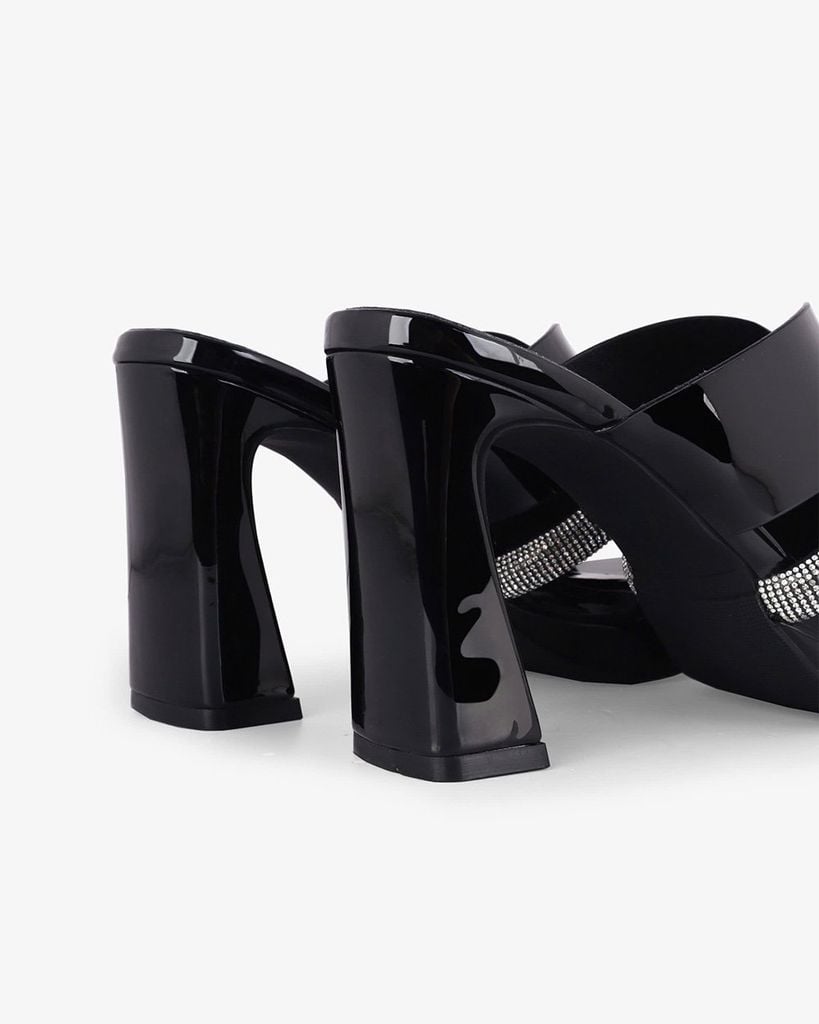 Dép Cao Gót Hạnh Dung Gót Trụ Bản Phối HD0903AS