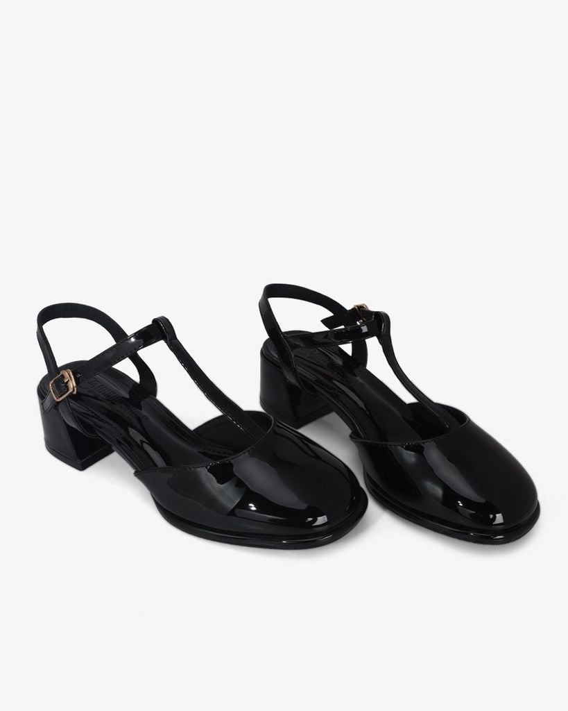 Giày Sandal Hạnh Dung Bít Mũi T Da Bóng HD0927AS