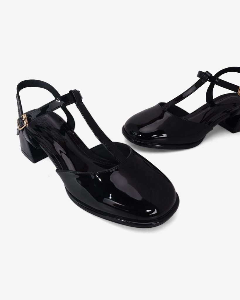 Giày Sandal Hạnh Dung Bít Mũi T Da Bóng HD0927AS