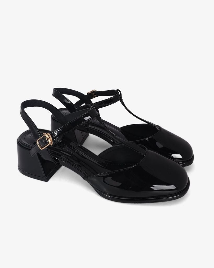 Giày Sandal Hạnh Dung Bít Mũi T Da Bóng HD0927AS