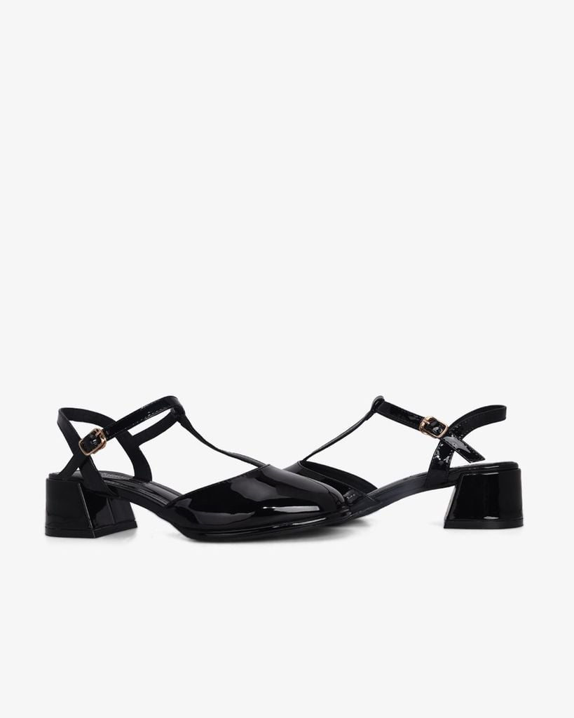 Giày Sandal Hạnh Dung Bít Mũi T Da Bóng HD0927AS