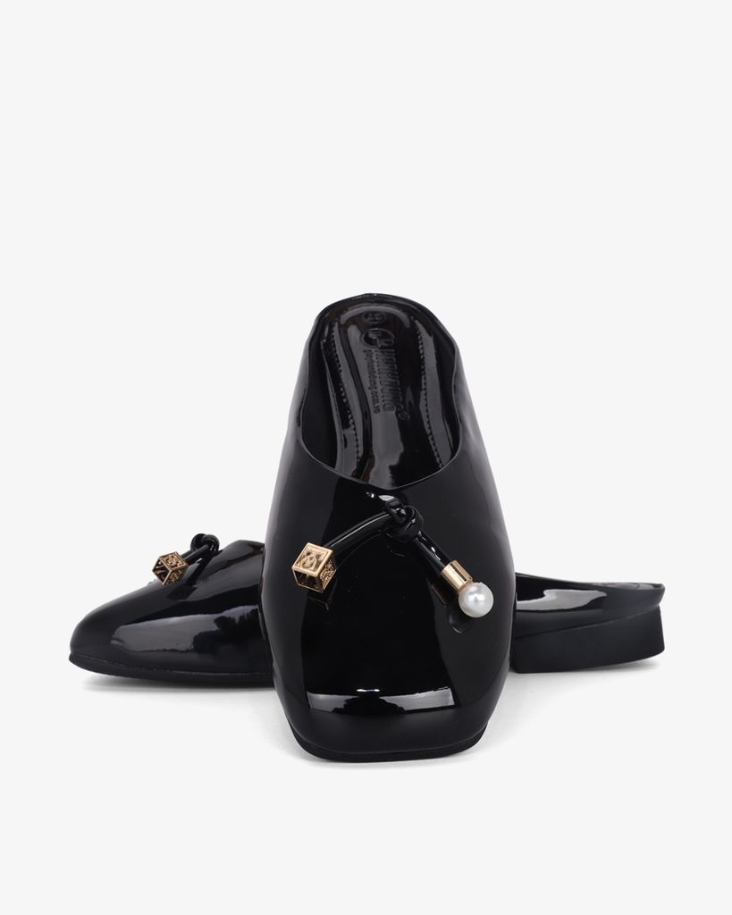 Dép Bít Mũi Hạnh Dung Quai Nút Thắt Đính Đá HD0929AS