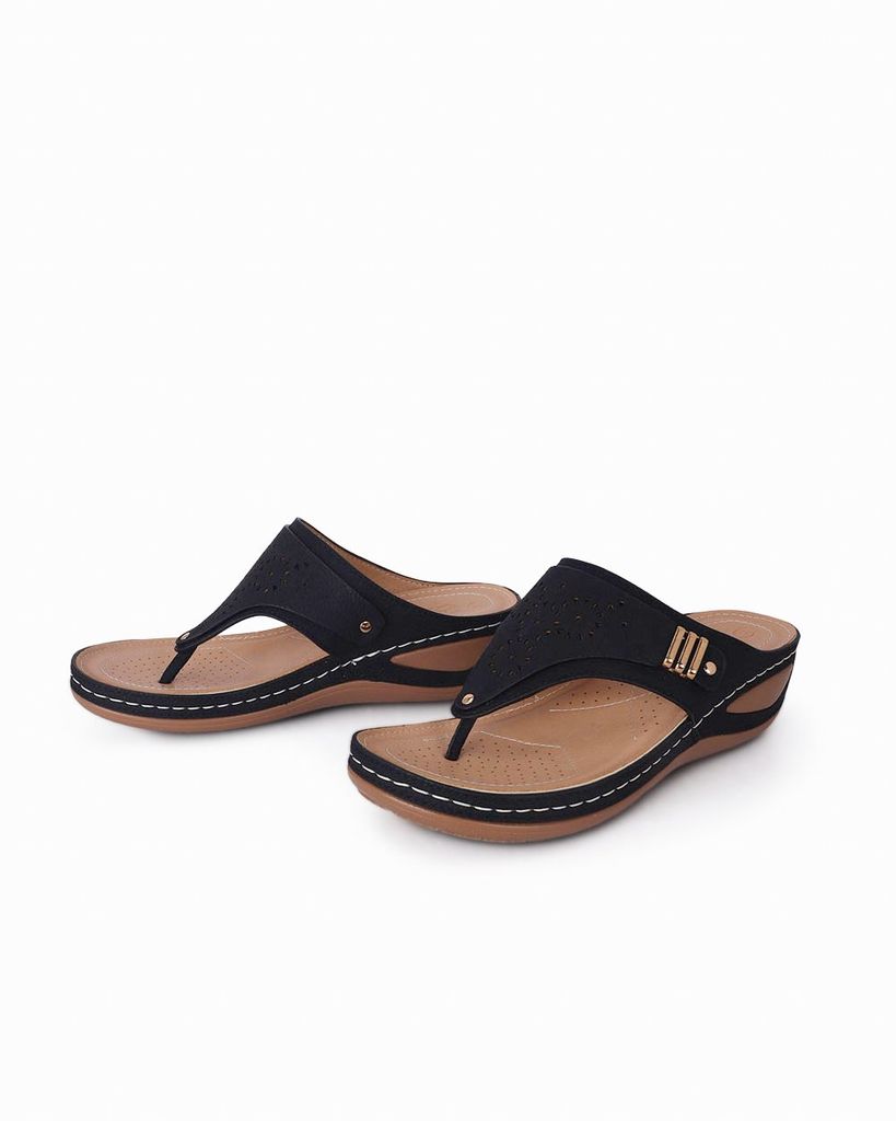 Dép Đế Xuồng Hạnh Dung Xỏ Ngón Vân Hoa HD0930AS