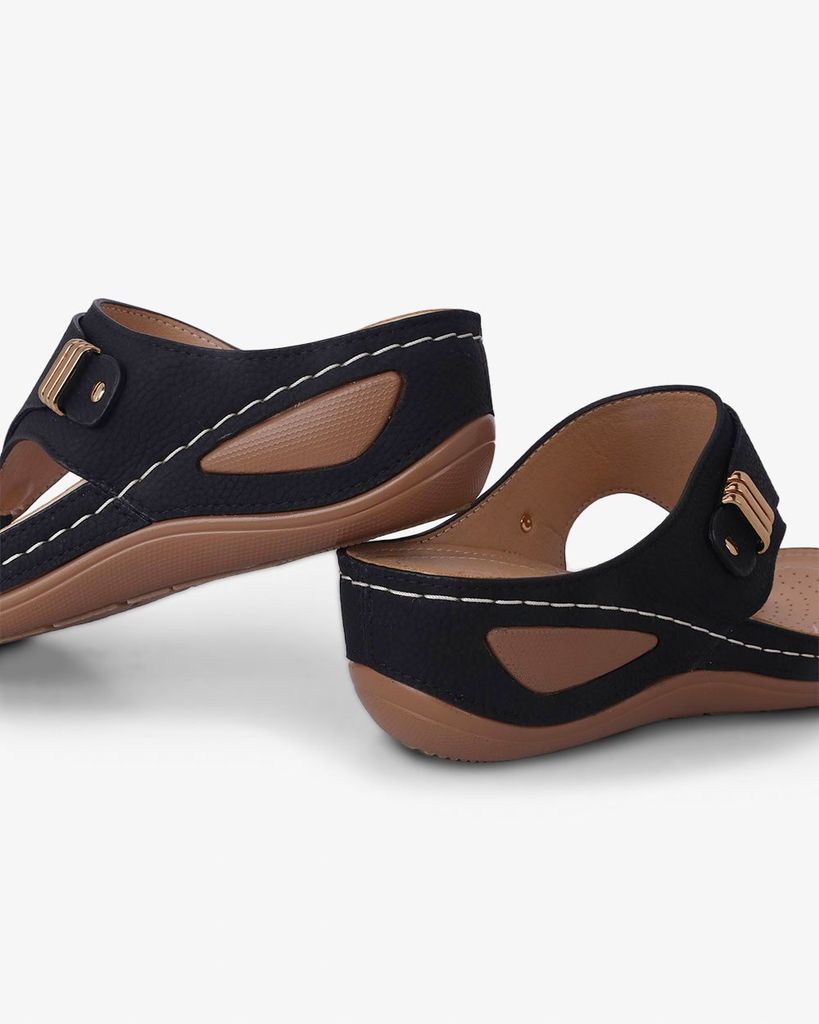 Dép Đế Xuồng Hạnh Dung Xỏ Ngón Vân Hoa HD0930AS