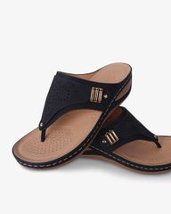 Dép Đế Xuồng Hạnh Dung Xỏ Ngón Vân Hoa HD0930AS