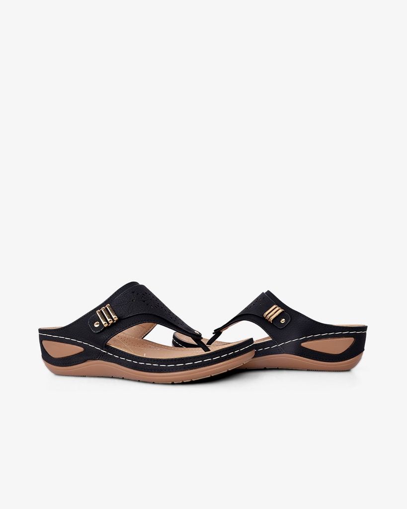 Dép Đế Xuồng Hạnh Dung Xỏ Ngón Vân Hoa HD0930AS