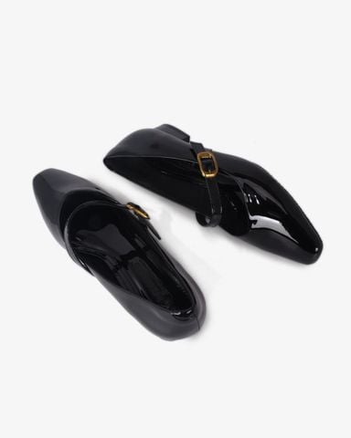 Giày Búp Bê Hạnh Dung Mũi Vuông Trơn Khóa Vàng HD0932AS