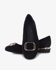 Giày Búp Bê Hạnh Dung Khóa Vuông Viền Vàng HD0933AS