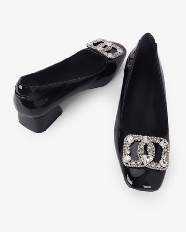 Giày Cao Gót Hạnh Dung Khóa Đá Tim HD0935AS