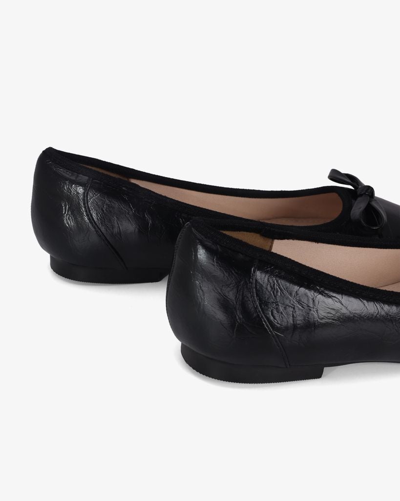 Giày Búp Bê Hạnh Dung Nơ Nút Mạ Vàng HD0936AS