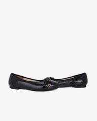 Giày Búp Bê Hạnh Dung Nơ Nút Mạ Vàng HD0936AS