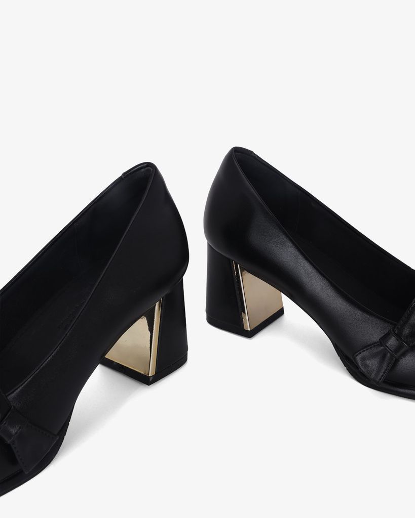 Giày Cao Gót Hạnh Dung Quai Nơ Mảnh HD0938AS