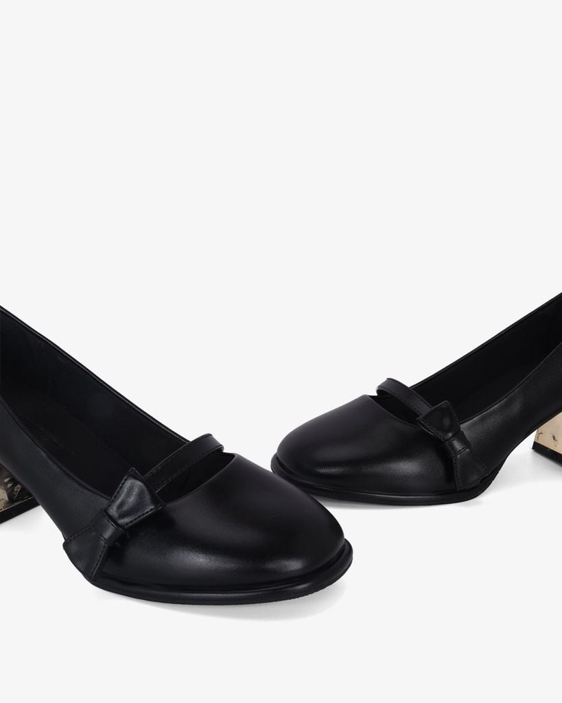 Giày Cao Gót Hạnh Dung Quai Nơ Mảnh HD0938AS