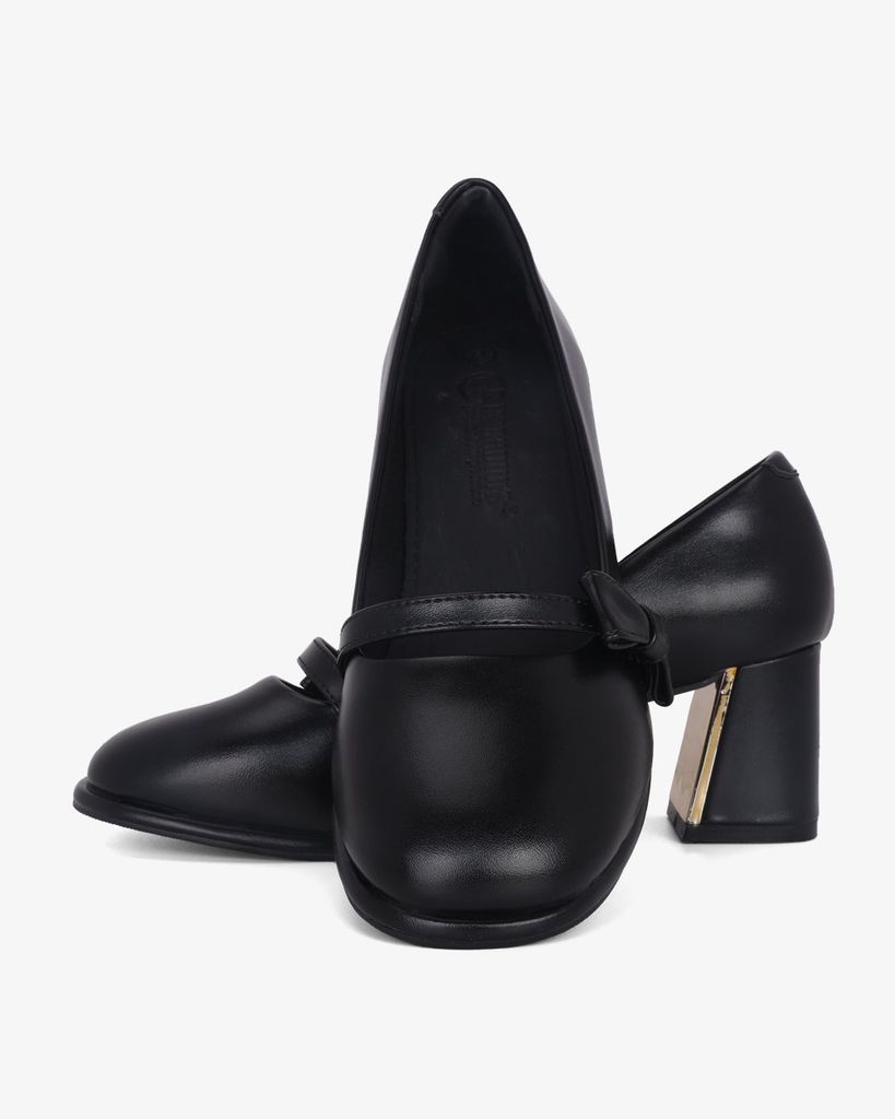 Giày Cao Gót Hạnh Dung Quai Nơ Mảnh HD0938AS