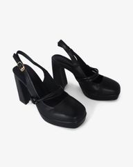 Giày Sandal Hạnh Dung Bít Mũi Trơn Mũi Vuông HD0939AS