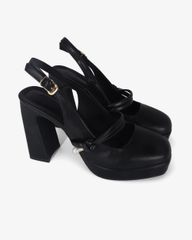 Giày Sandal Hạnh Dung Bít Mũi Trơn Mũi Vuông HD0939AS