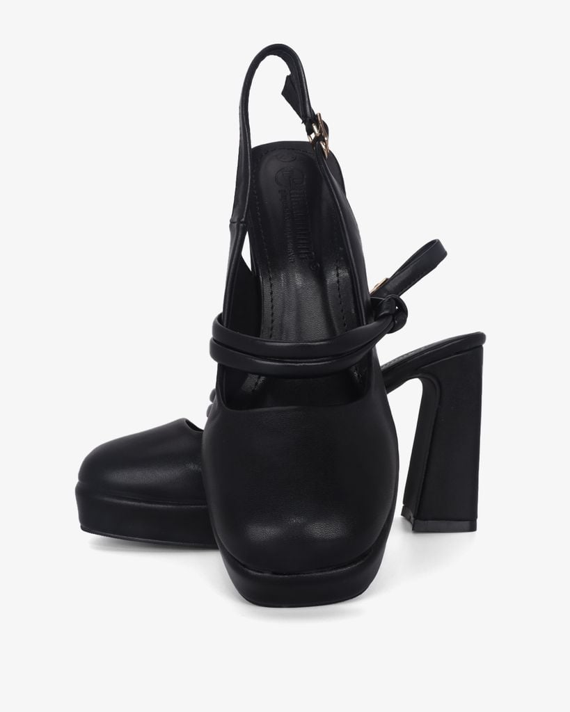 Giày Sandal Hạnh Dung Bít Mũi Trơn Mũi Vuông HD0939AS