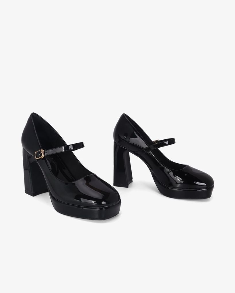 Giày Cao Gót Hạnh Dung Da Bóng Mũi Vuông HD0940AS