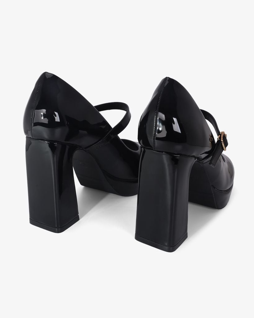 Giày Cao Gót Hạnh Dung Da Bóng Mũi Vuông HD0940AS