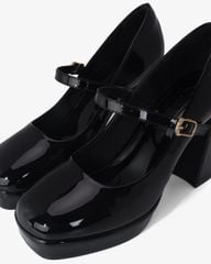 Giày Cao Gót Hạnh Dung Da Bóng Mũi Vuông HD0940AS