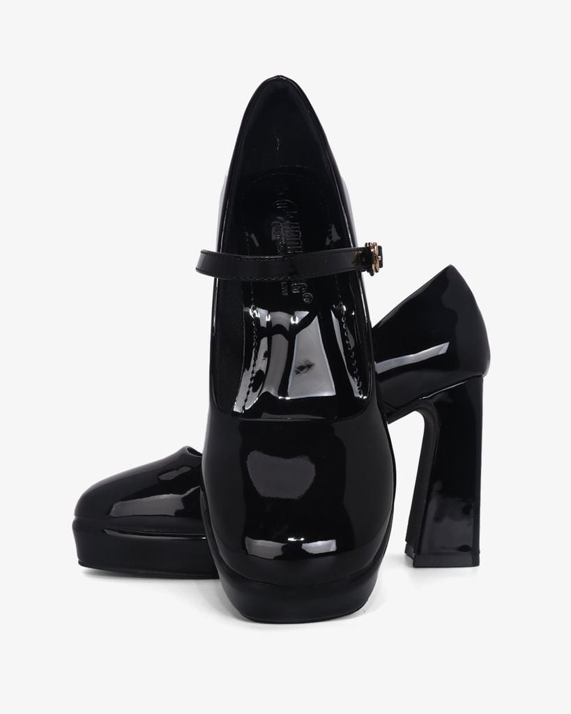 Giày Cao Gót Hạnh Dung Da Bóng Mũi Vuông HD0940AS