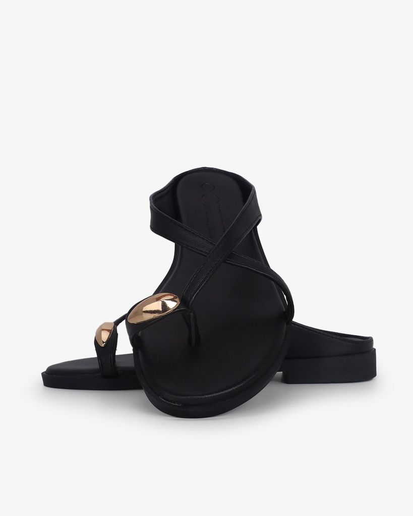 Dép Xẹp Hạnh Dung Quai Xỏ Ngón Dây Mảnh Khóa HD0942AS