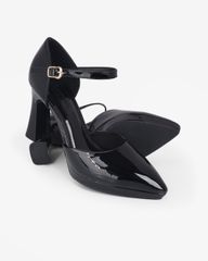 Giày Sandal Hạnh Dung Bít Mũi Da Bóng HD0945AS