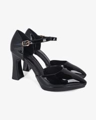 Giày Sandal Hạnh Dung Bít Mũi Da Bóng HD0945AS