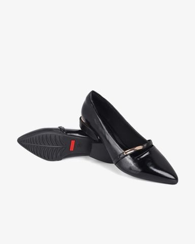 Giày Búp Bê Hạnh Dung Mũi Nhọn Quai Khóa Vàng HD0946AS