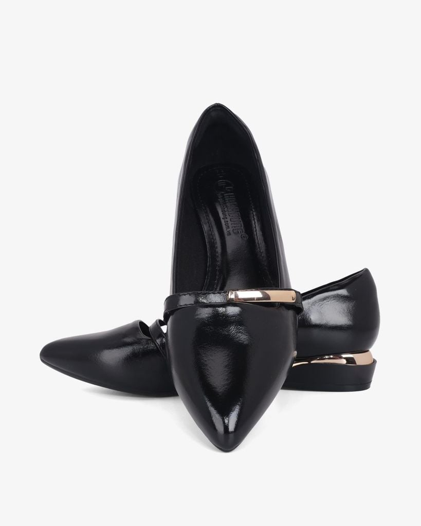 Giày Búp Bê Hạnh Dung Mũi Nhọn Khóa Ngang Nhỏ HD0946AS