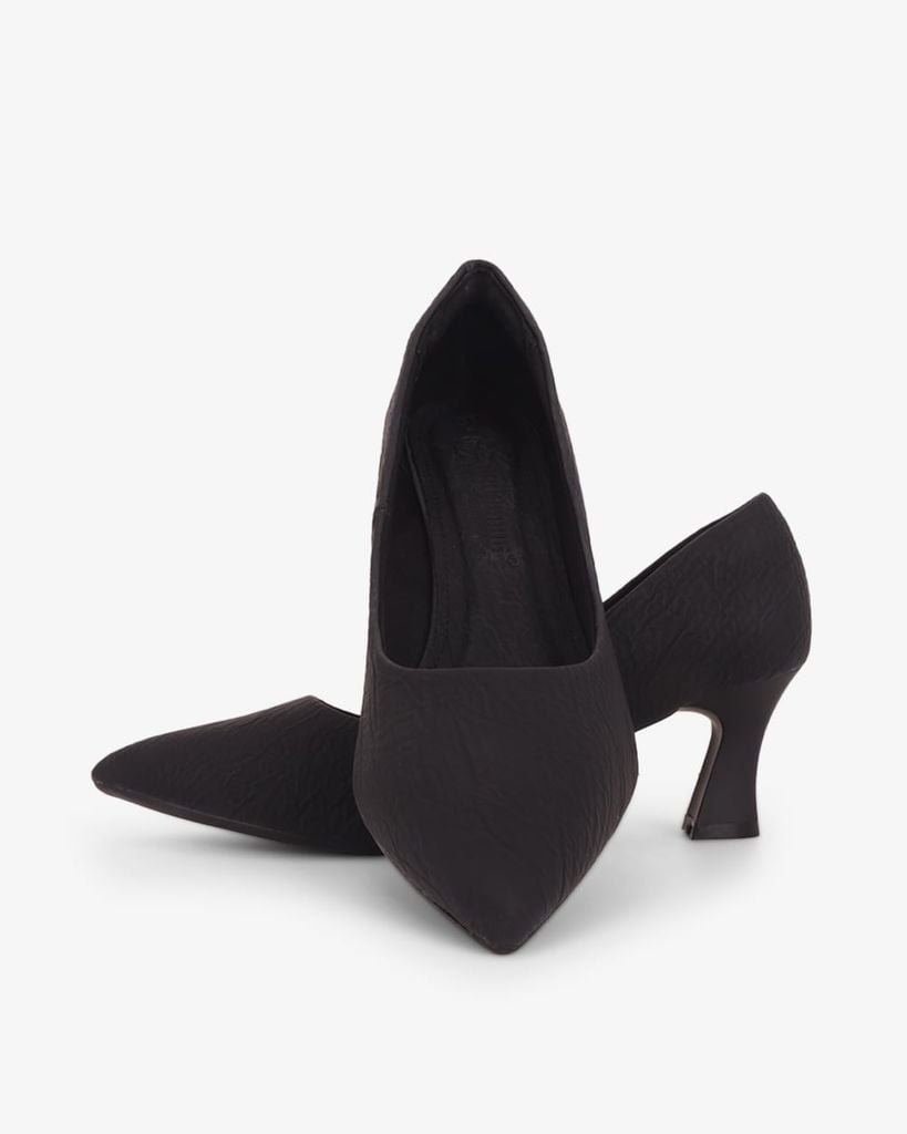 Giày Cao Gót Hạnh Dung Si Nhăn HD0948AS