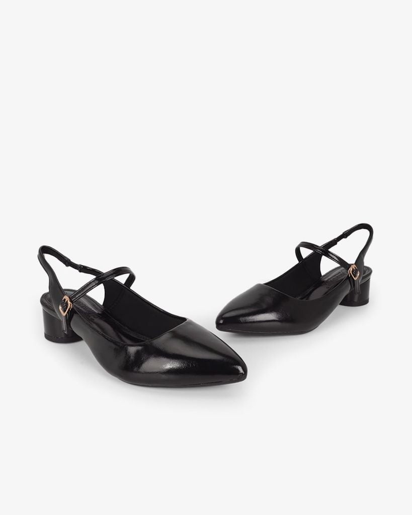 Sandal Hạnh Dung Cao Gót Mũi Nhon Trơn Ánh Màu HD0951AS