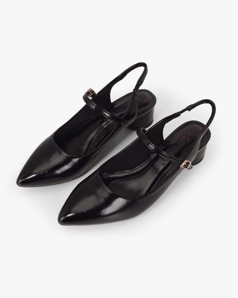 Sandal Hạnh Dung Cao Gót Mũi Nhon Trơn Ánh Màu HD0951AS