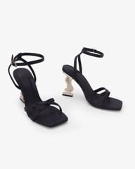 Sandal Hạnh Dung Cao Gót Quai Chéo Mảnh Đế Cách Điệu HD0953AS