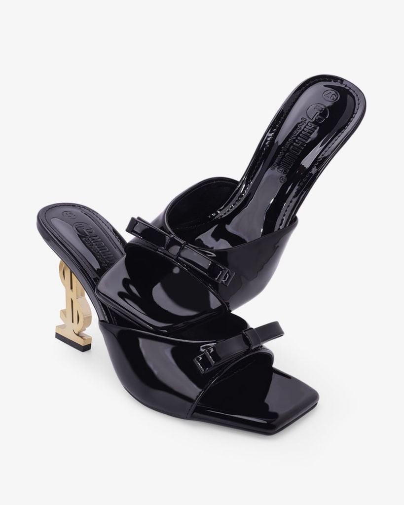 Dép Cao Gót Hạnh Dung Quai Nơ Đế Dollar HD0955AS