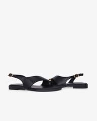 Sandal Xẹp Hạnh Dung Xỏ Ngón Khóa Vàng HD1074BN