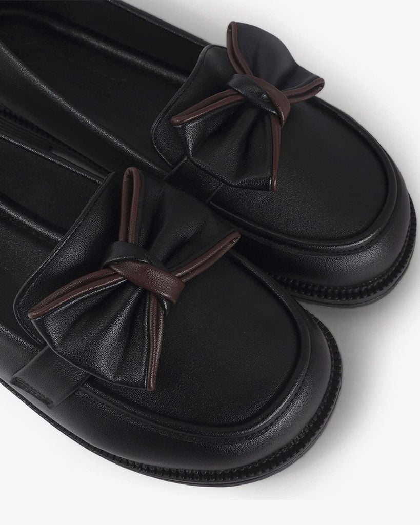 Giày Búp Bê Hạnh Dung Nơ Phối Thanh Lịch HD1108AV