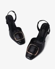 Giày Sandal Hạnh Dung Bít Mũi Khóa Vuông HD11101AV