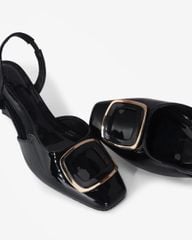 Giày Sandal Hạnh Dung Bít Mũi Khóa Vuông HD11101AV