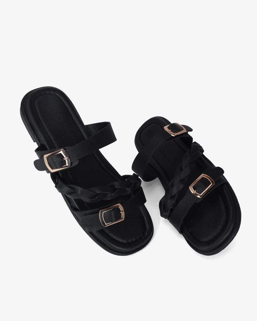 Dép Xẹp Hạnh Dung Quai Chéo Xoắn HD11102AV