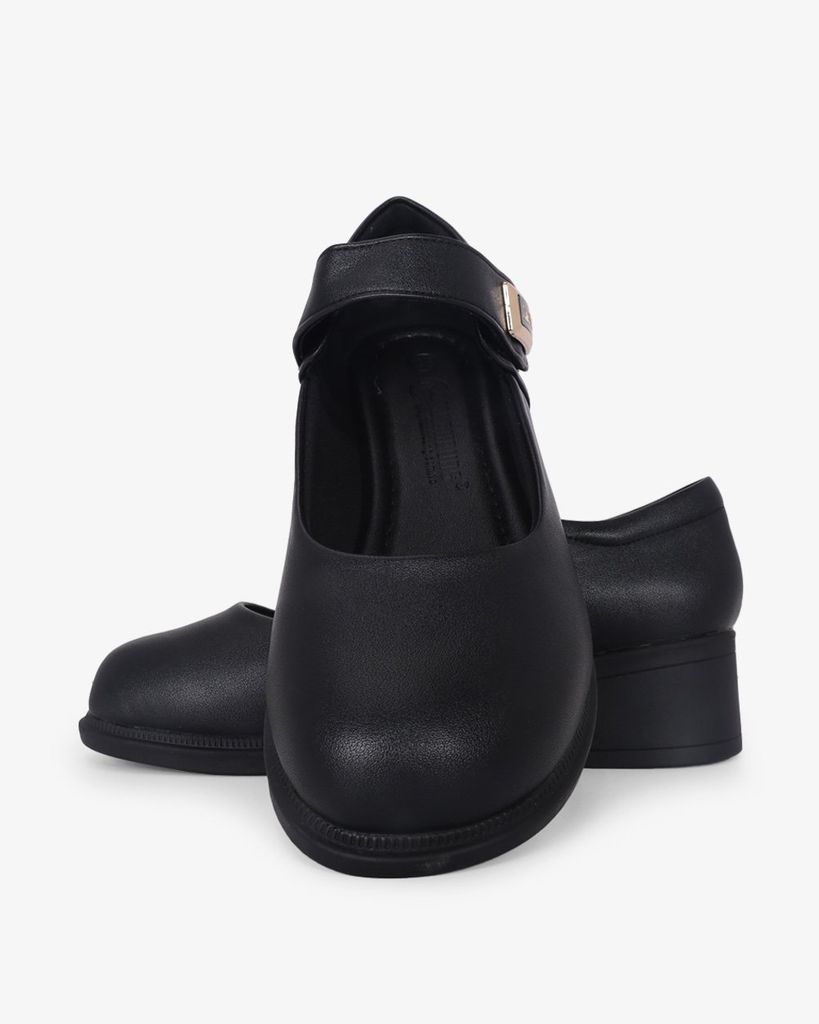 Giày Cao Gót Hạnh Dung Mũi Tròn Quai Dán HD11104AV