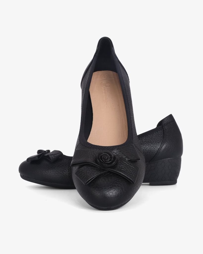 Giày Đế Xuồng Hạnh Dung Nơ Hoa HD11113AV