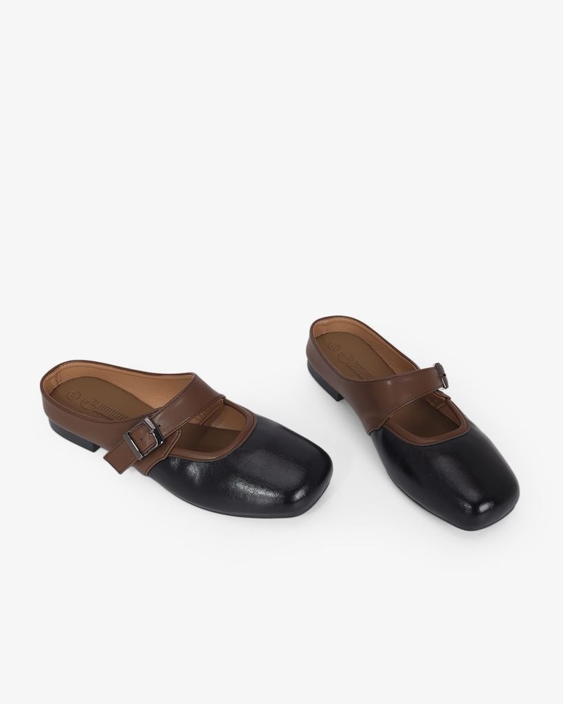 Dép Bít Mũi Hạnh Dung Khóa Nâu HD11114AV