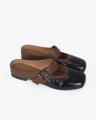 Dép Bít Mũi Hạnh Dung Khóa Nâu HD11114AV